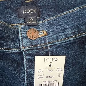 *NWT* J Crew Size 18 Denim Mini Skirt Cool Bay Wash